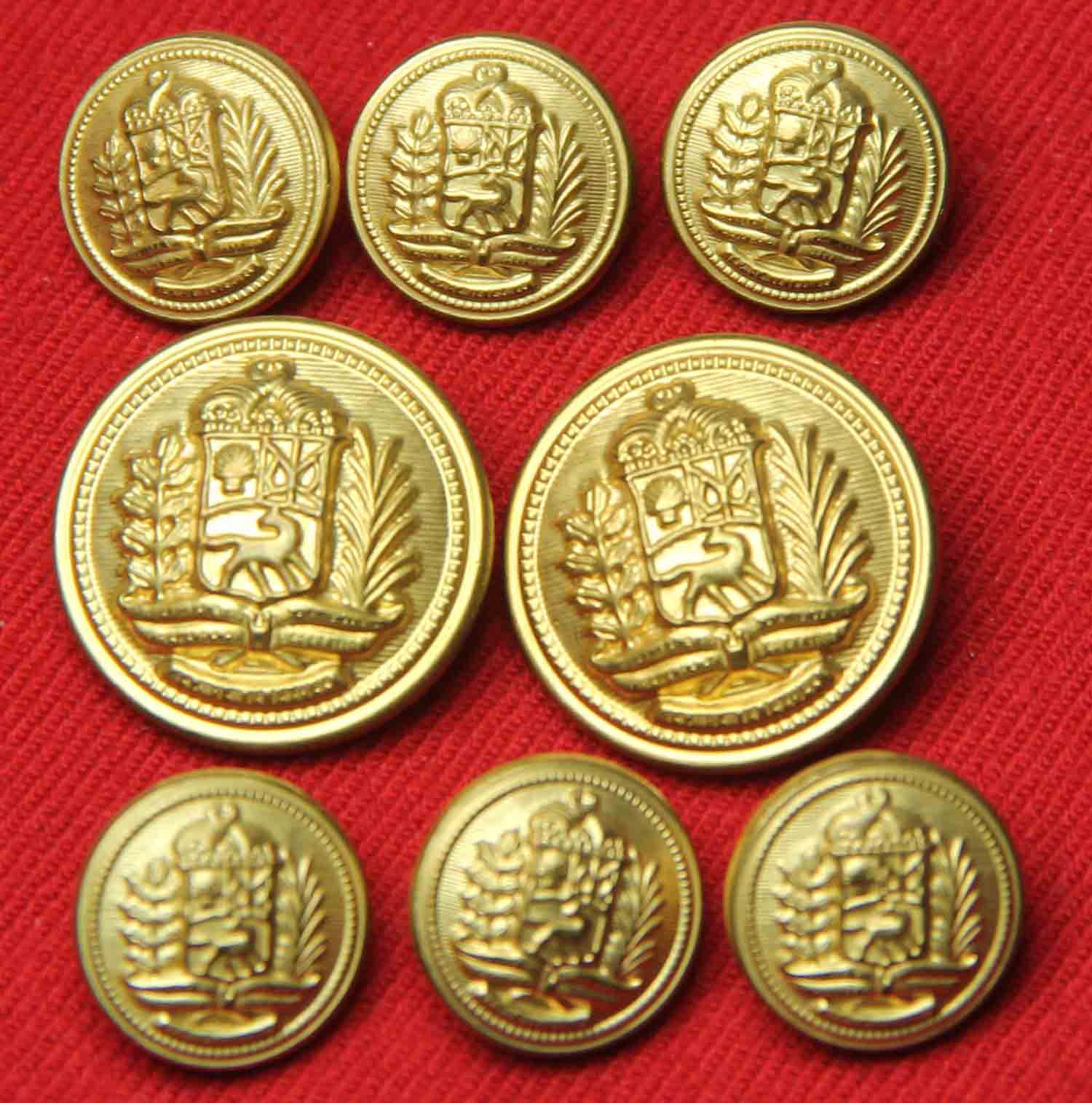 Vintage Excelsior Blazer Buttons Set 1980s Gold Brass Shank Men's