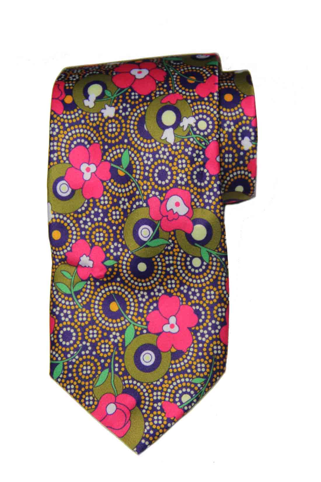 Hi-Tie for Gascoigne Silk Tie Floral Men's Long
