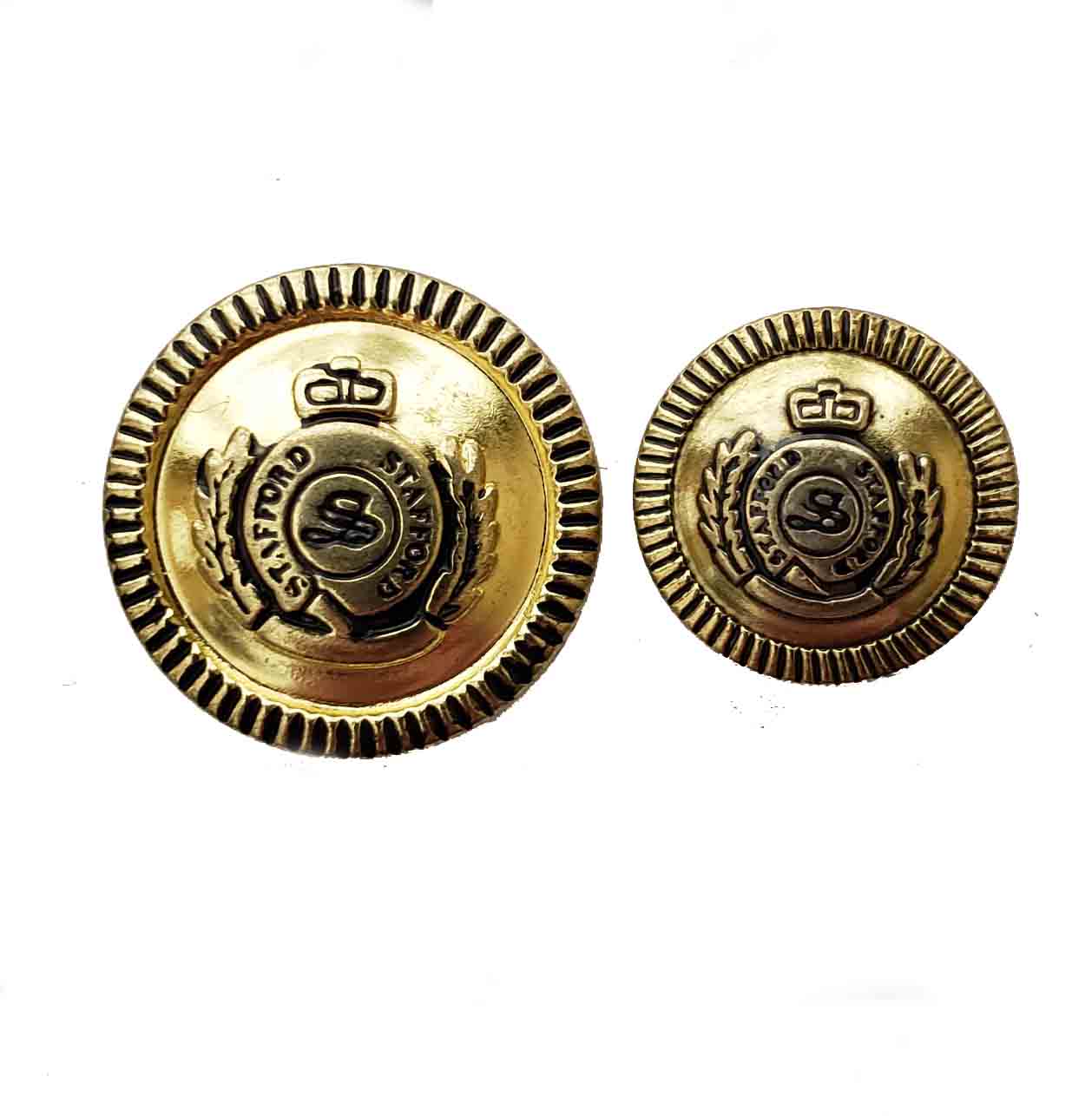 Two New Stafford Replacement Blazer Buttons Gold Brass S Monogram Men's
