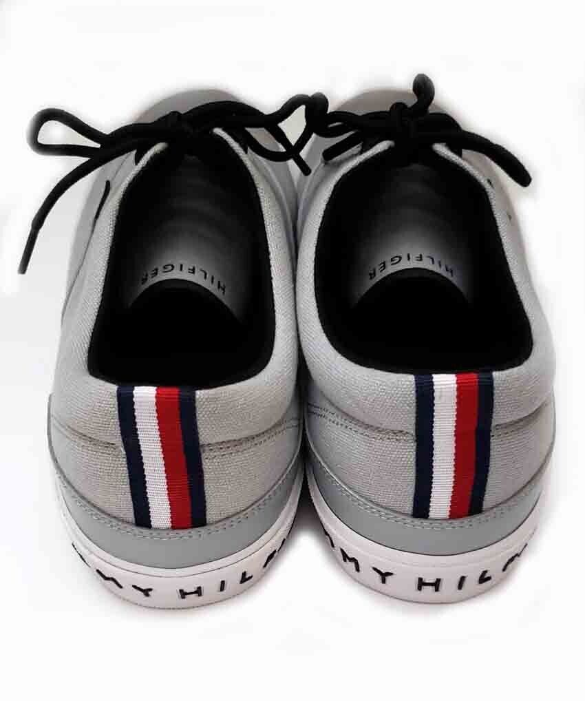 Tommy Hilfiger TMPallet Lace-Up Canvas Sneakers Shoes Gray Men's SIZE 13 M
