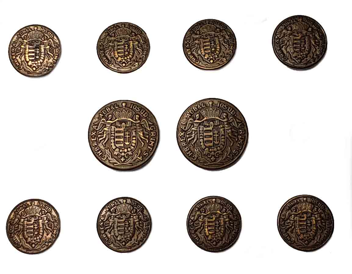 Vintage Waterbury Blazer Buttons Set Antique Gold Brown Angels Shield Pattern C8X Men's