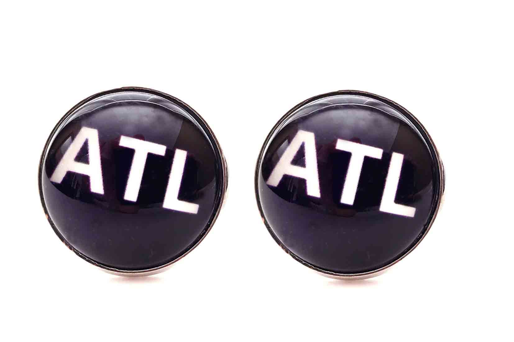 Gascoigne ATL Cufflinks Silver Purple White Atlanta Men's