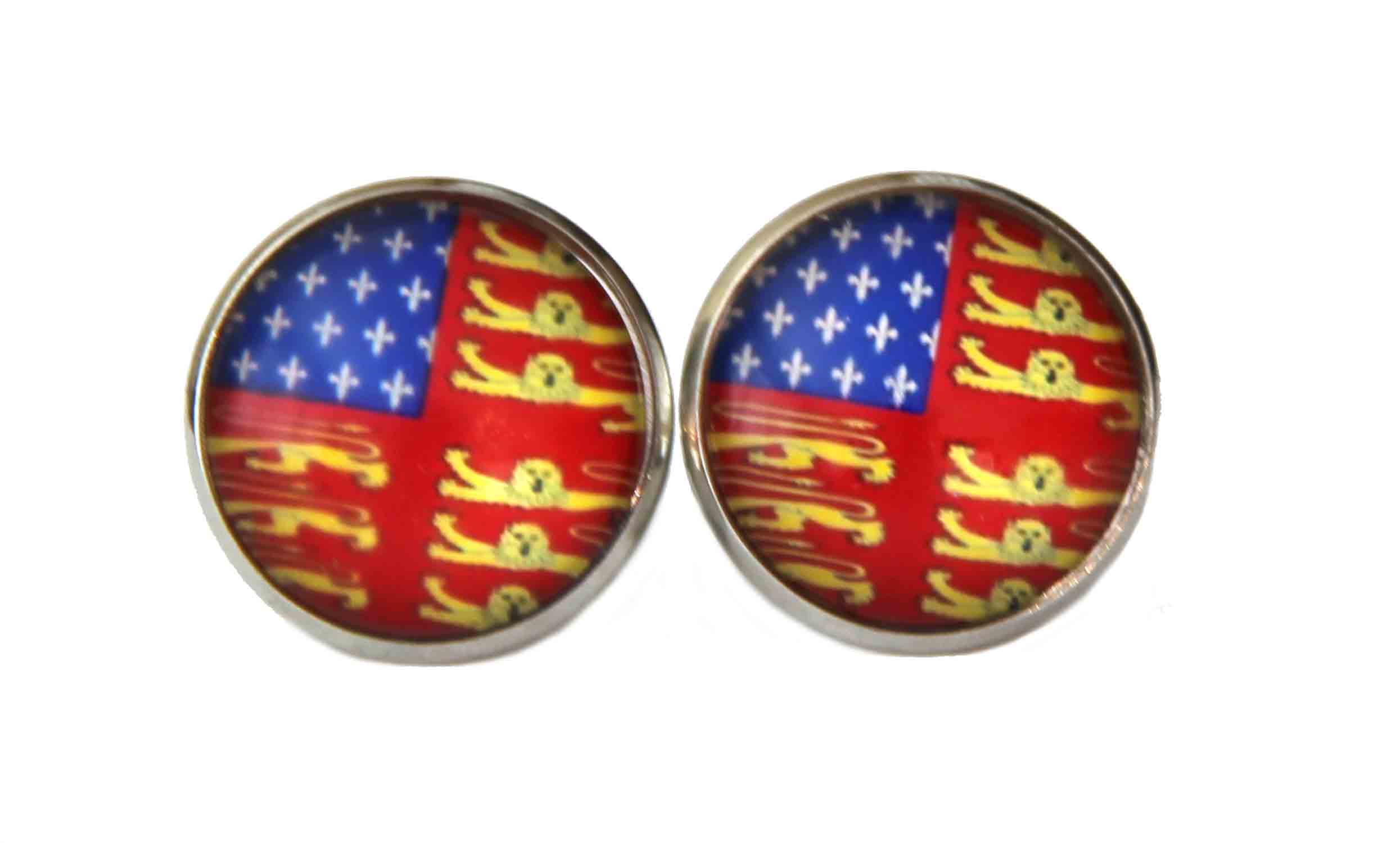 Gascoigne American Heraldry Cufflinks Silver Metal Alloy Men's