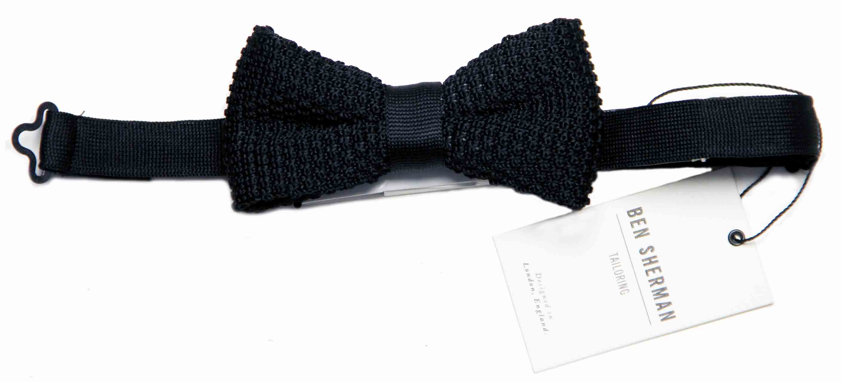 Ben Sherman Bow Tie Black Knit Men's OS
