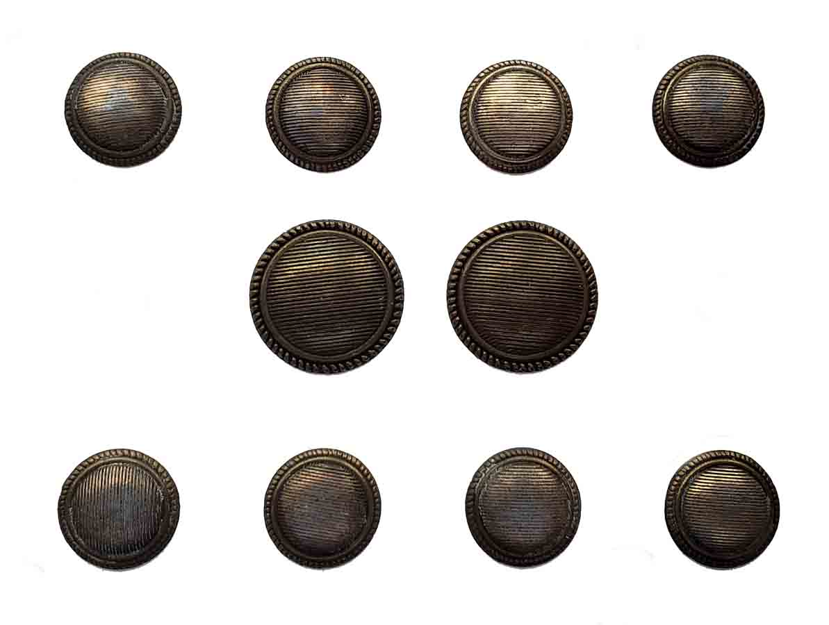 Vintage Club Room Blazer Buttons Set Antique Gold Brown Brass C9E Men's