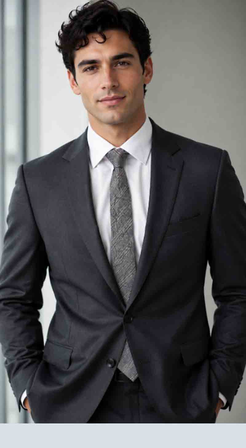 Emporio Armani Italian Crinkle Silk Tie Gray Black Glen Plaid Men's