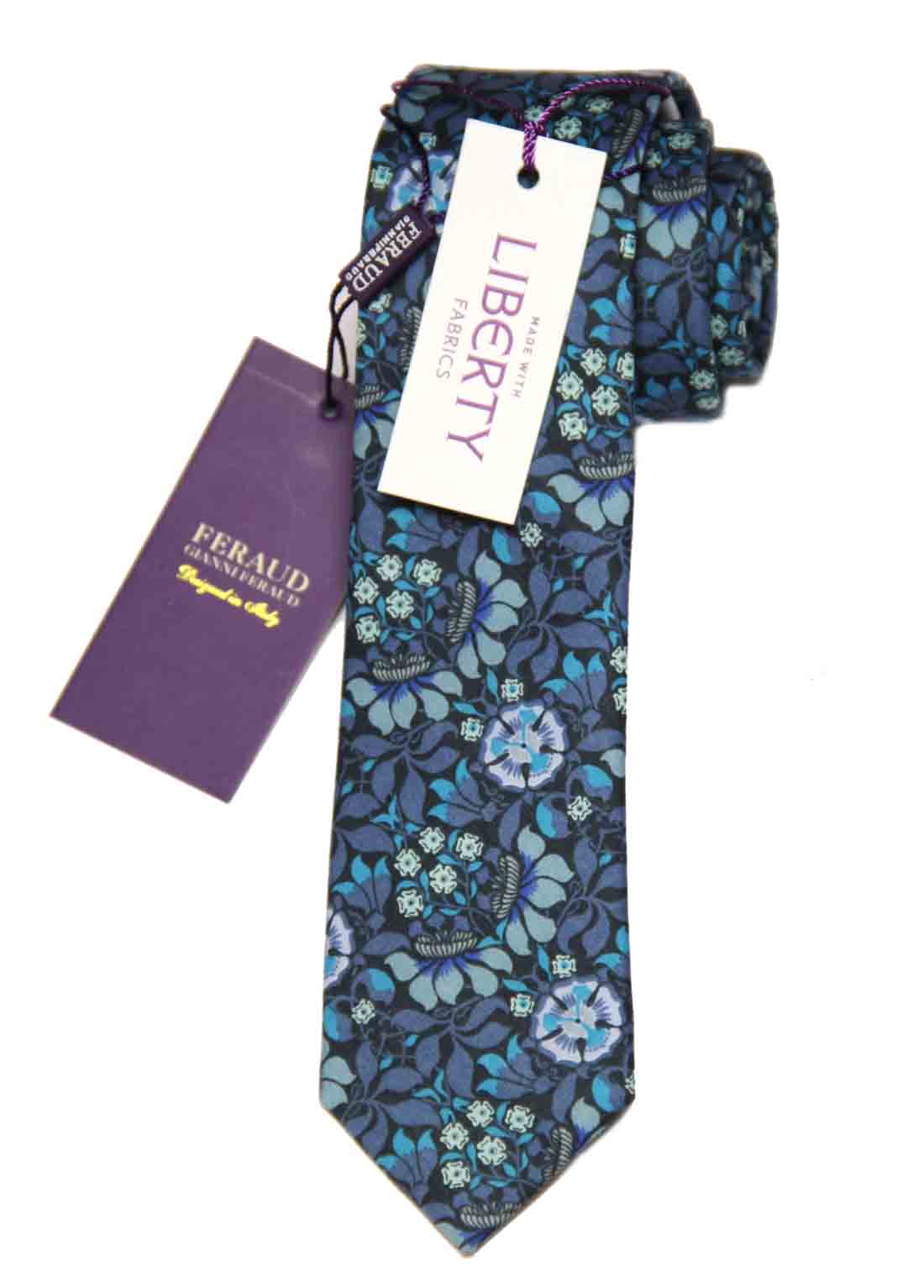 Feraud Liberty of London Fabric Tie Cotton Floral Men's Long