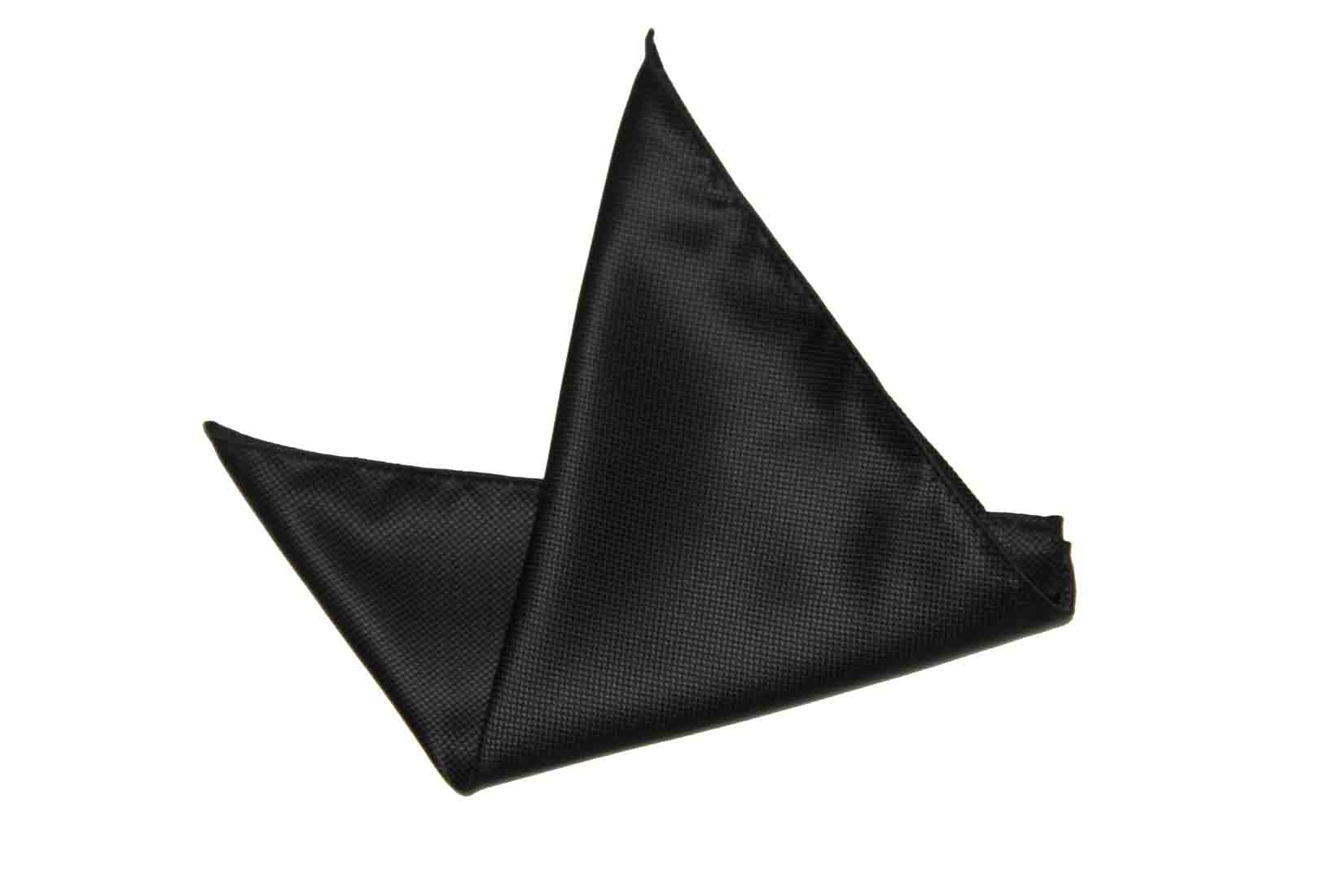Gascoigne Pocket Square Black Silk Men's