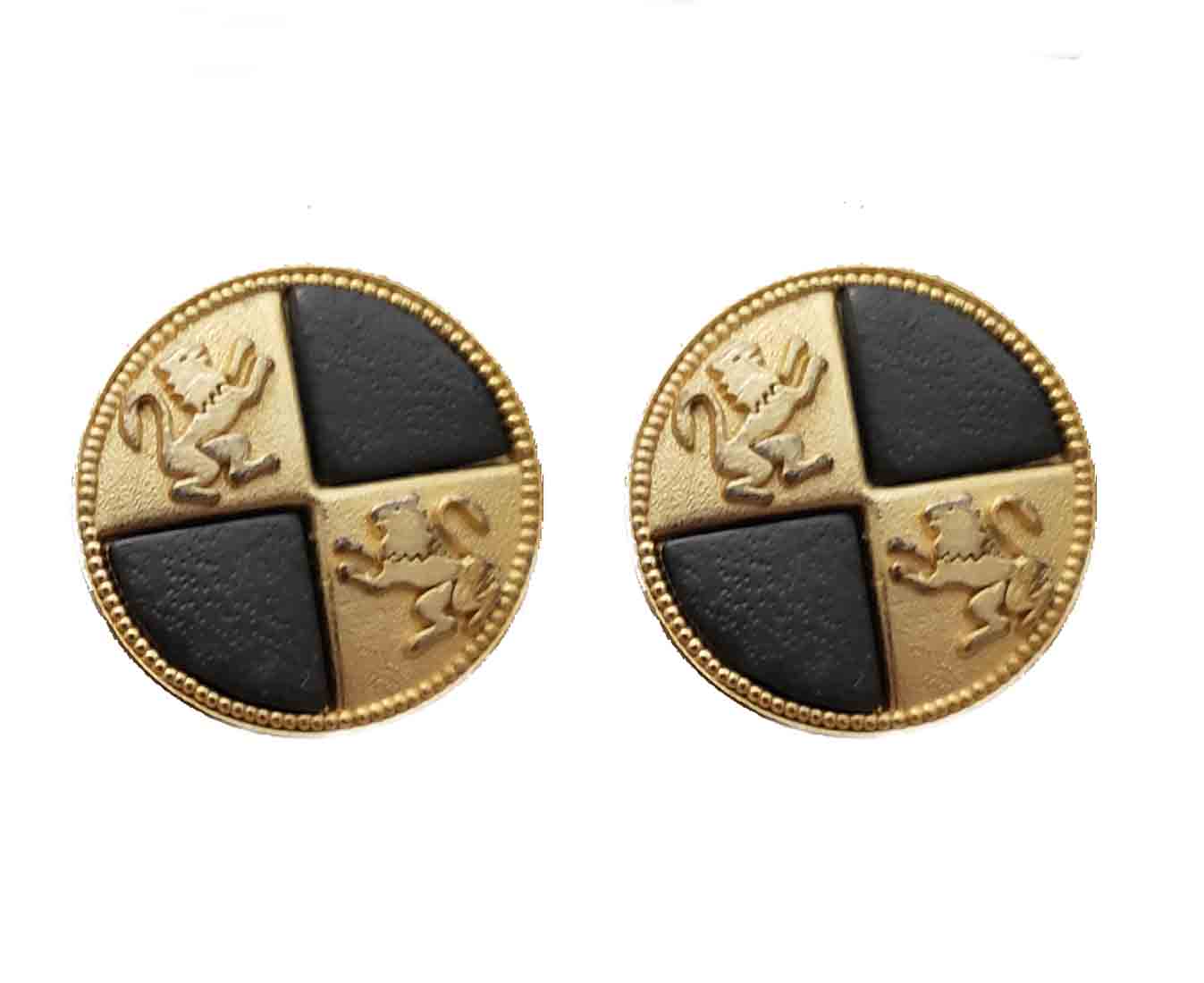 Designer Metal Lion Buttons Blazer