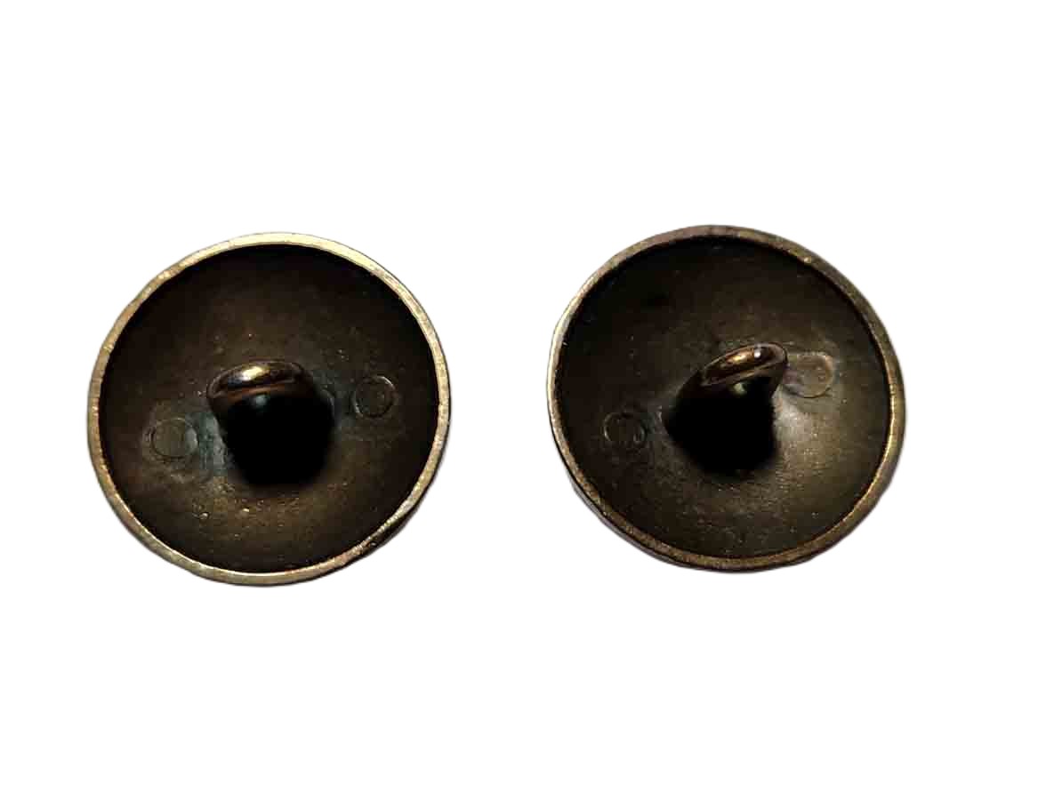 Two Vintage Jos A Bank Antique Gold Brass Semidome Blazer Buttons Brown Gold Lion Unicorn P75 Men's