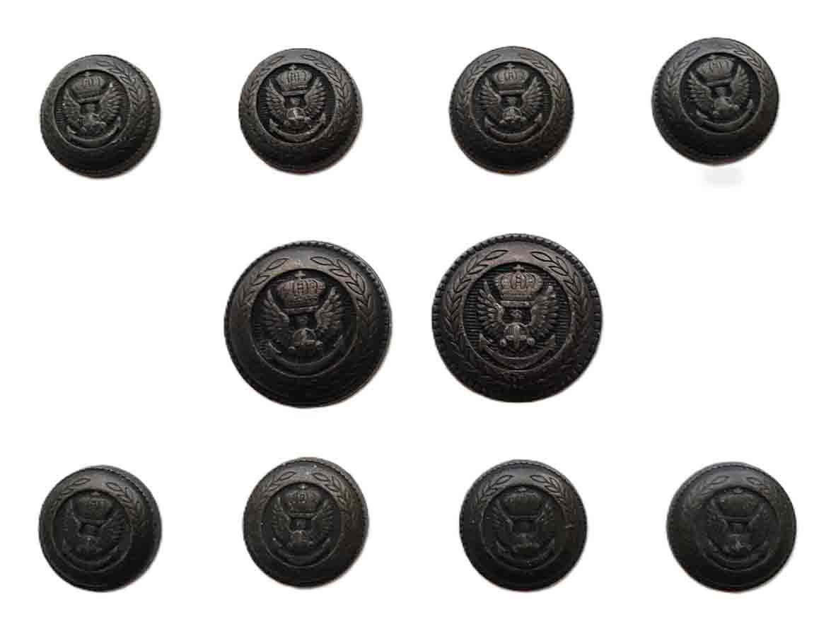 Vintage Jos A Bank Blazer Buttons Set Brown Gray Brass Crown Eagle Anchor J8D Men's