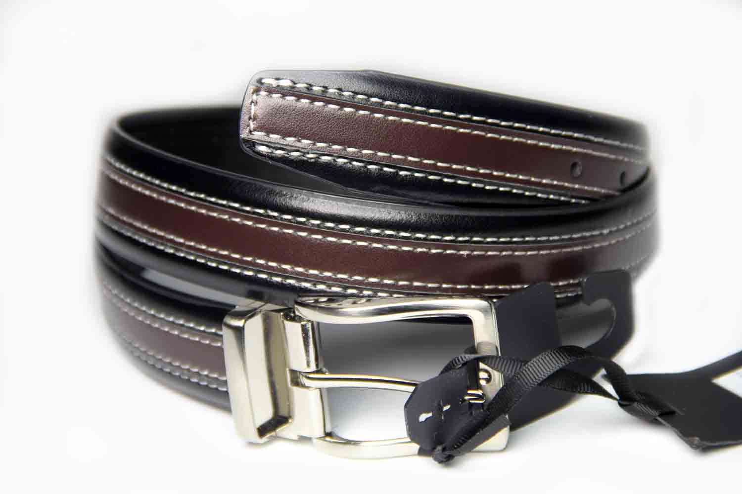 Lloyd Baker Reversible Leather Belt Brown/Black to Black Men's Size 42