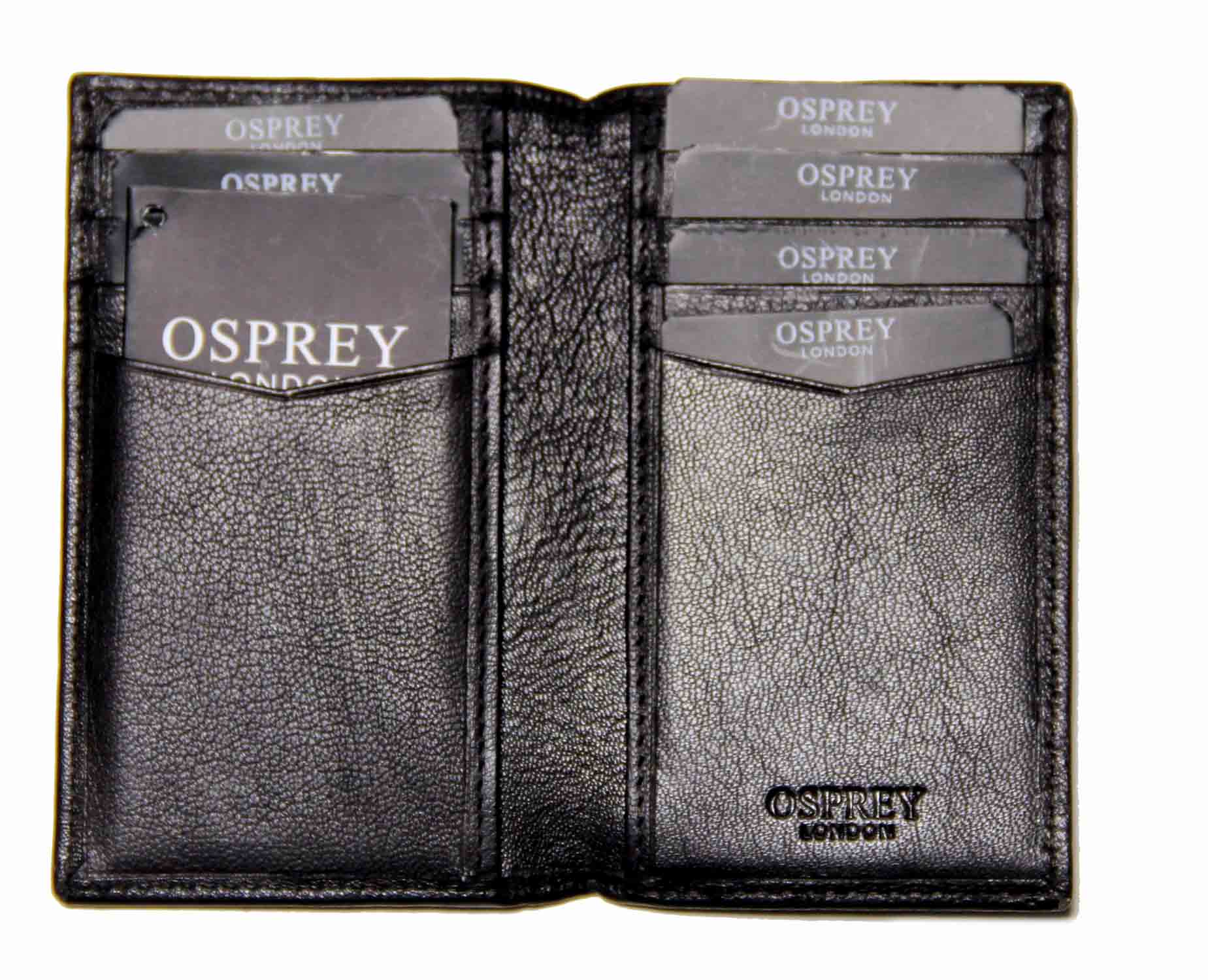 Osprey London Luxury Goat Skin Leather Wallet Black Men's Osprey London Luxury Goat Skin Leather Wallet Black Men's