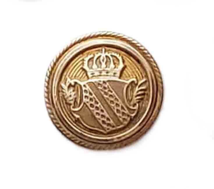 One Vintage Palm Beach Blazer Buttons Gold Brass Shield Pattern G2M Men's