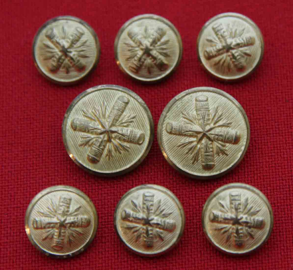 Vintage Palm Beach Blazer Buttons Set Gold Brass Shank Starburst Men's