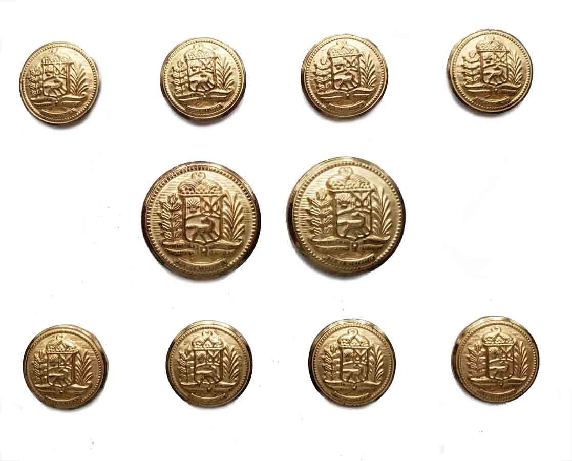 Vintage Palm Beach Blazer Buttons Set Gold Brass C3X Men's