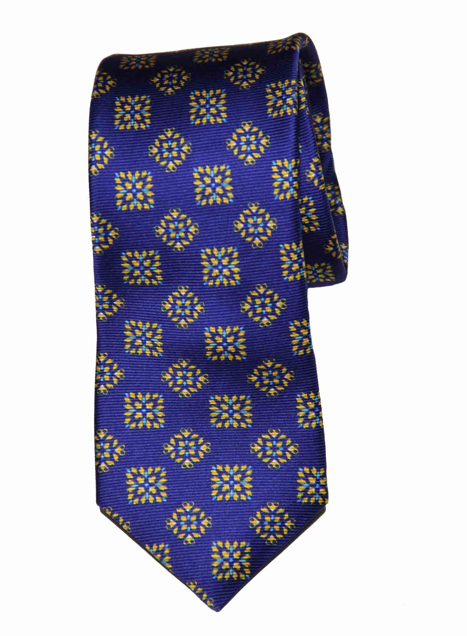 Ted Baker Silk Tie Blue Gold Men's
