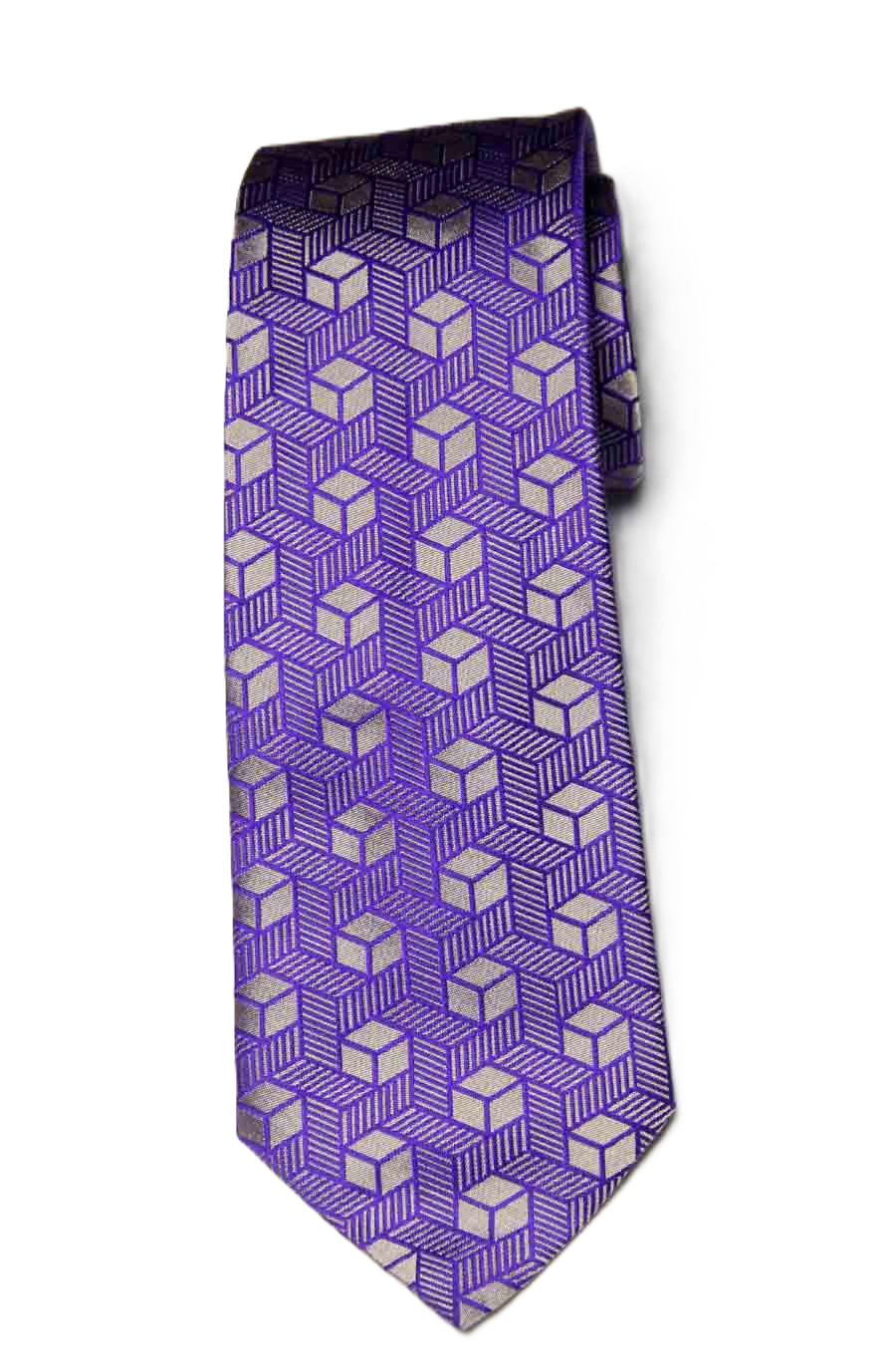 Turnbull and Asser Handmade English Silk TIe Purple Gray Fancy Geometric Men's Turnbull and Asser Handmade English Silk TIe Purple Gray Fancy Geometric Men's